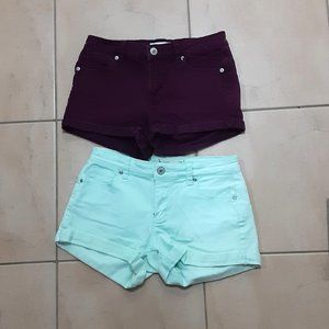 Bluenotes Colored Jean Shorts Women Size 25  Lot of 2 Pairs